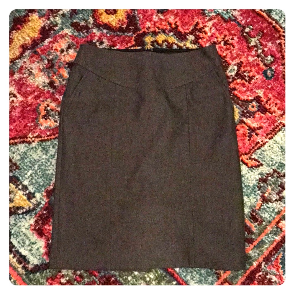 Charcoal pencil skirt